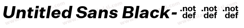 Untitled Sans Black字体转换
